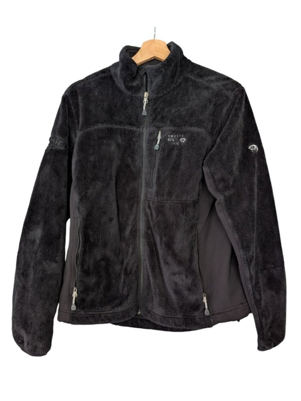 Mountain Hardwear Black High Pile Shaggy Fleece Full Zip Jacket Womens Size M